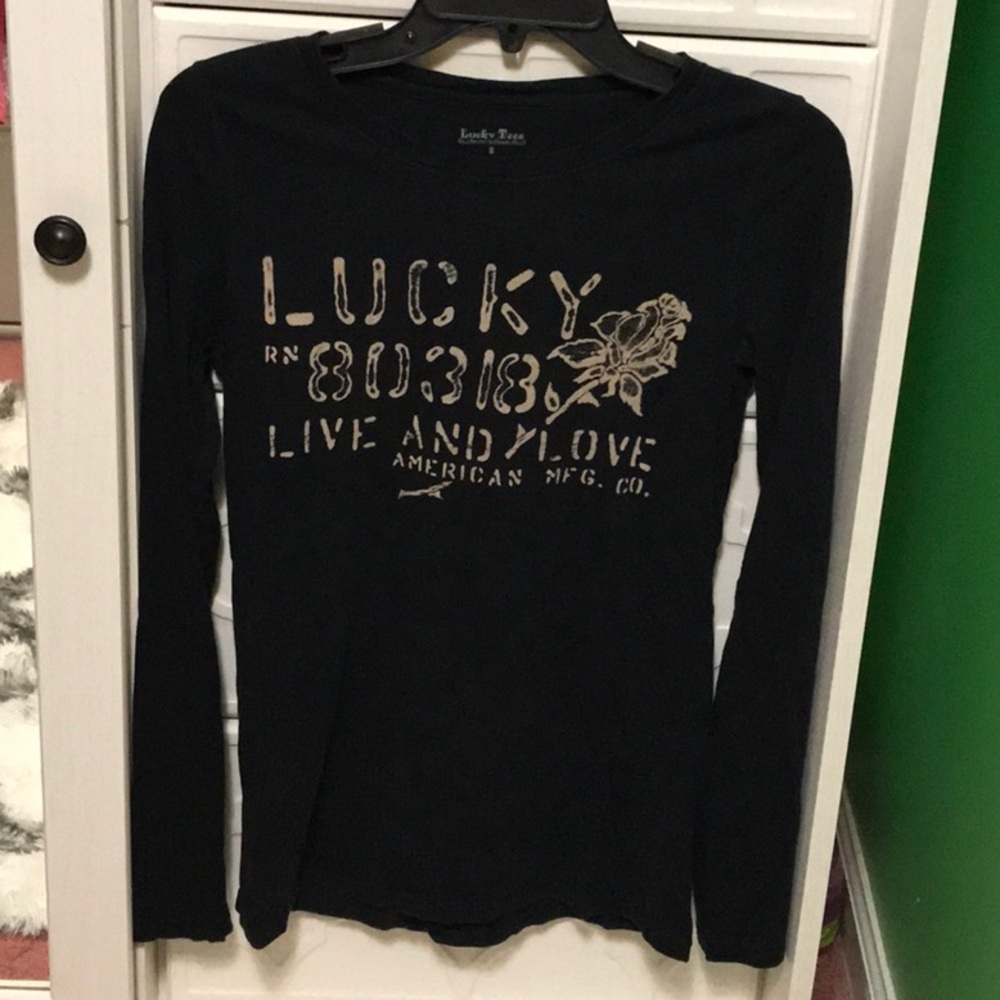 ❤️ Long sleeve shirt Lucky Tees small Final Price!